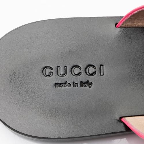Gucci Leather GG Marmont Thong Sandals - Size 6 / 36