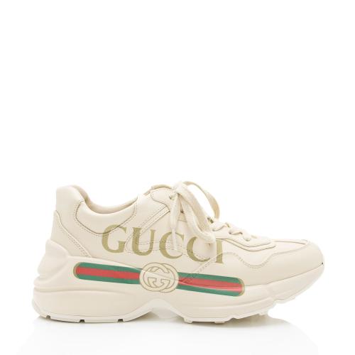 Gucci Leather Logo Rhyton Sneakers - Size 6 / 36