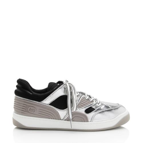 Gucci Metallic Leather Basket Sneakers - Size 9 / 39