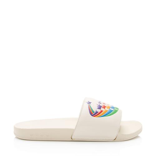 Gucci Rainbow Pursuit Slide Sandals - Size 8 / 38