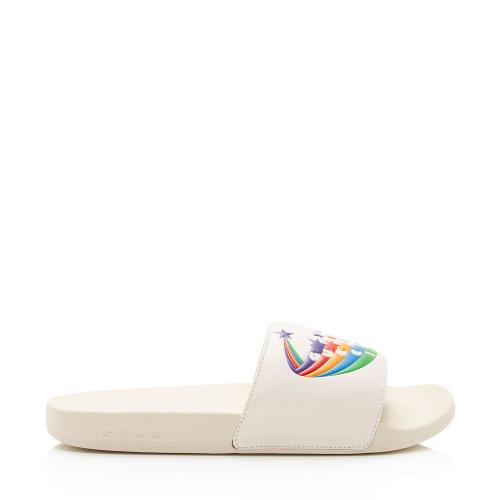 Gucci Rainbow Pursuit Slide Sandals - Size 8 / 38