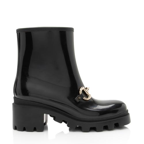 Gucci Rubber Horsebit Ankle Boots - Size 9 / 39
