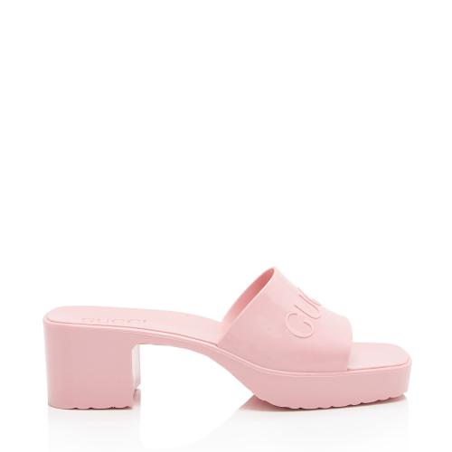 Gucci Rubber Slide Sandals - Size 8 / 38