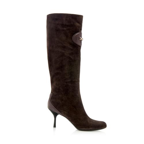 Gucci Suede Knee High Boots - Size 10 / 40