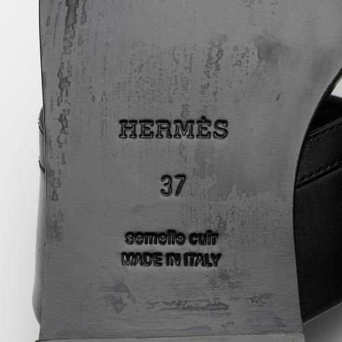 Hermes Calfskin Claire Sandals - Size 7 / 37