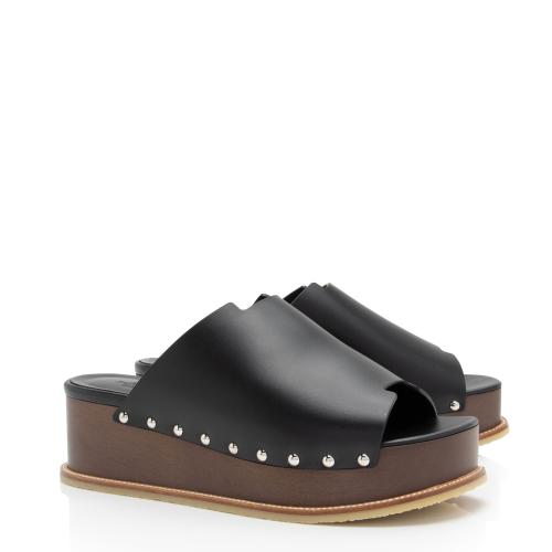 Hermes Calfskin Ellipse Sandals - Size 8 / 38