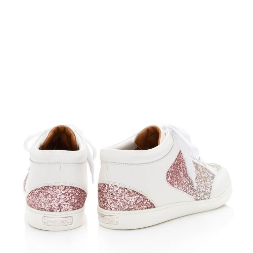 Jimmy Choo Glitter Leather Miami Sneakers - Size 9 / 39