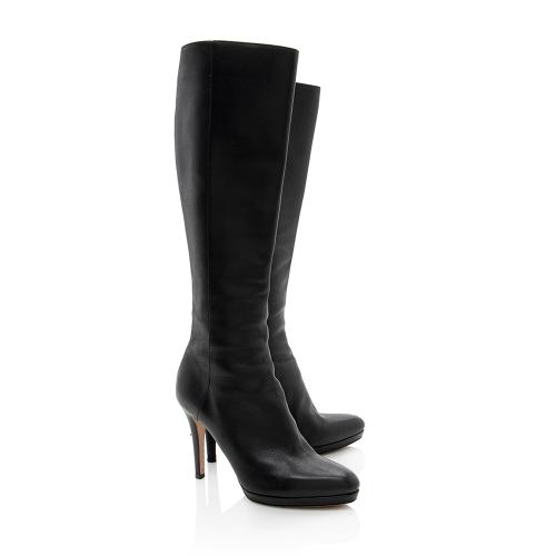 Jimmy Choo Leather Knee High Boots - Size 6.5 / 36.5
