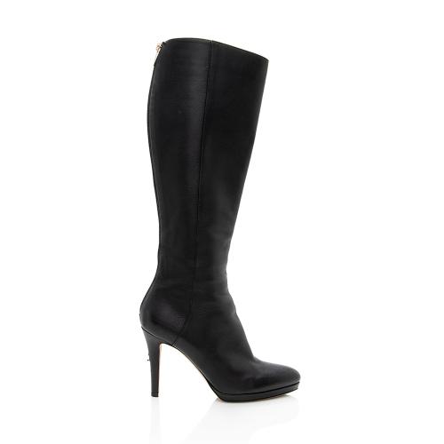 Jimmy Choo Leather Knee High Boots - Size 6.5 / 36.5