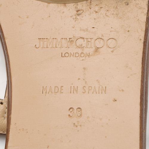 Jimmy Choo Leather Narcissa T-Strap Sandals - Size 8 / 38