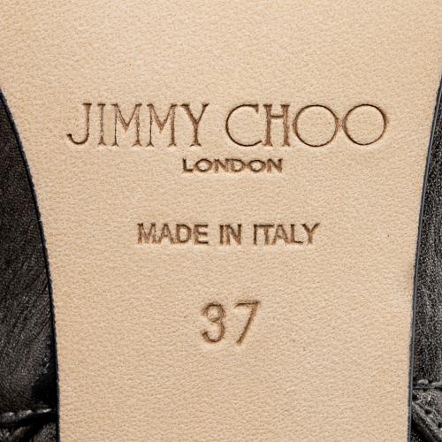 Jimmy Choo Metallic Calfskin Malene Boots - Size 7 / 37