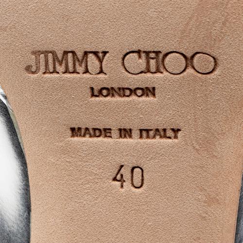 Jimmy Choo Metallic Leather Clue Platform Slingback Pumps - Size 10 / 40