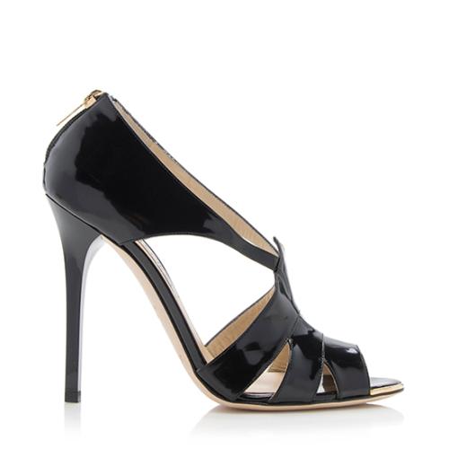 Jimmy Choo Patent Leather Gwen Sandals - Size 7 / 37