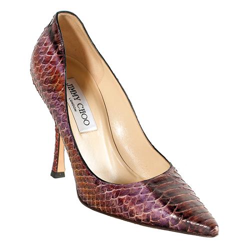 Jimmy Choo Python Pointed Toe Pumps - Size 6 / 36
