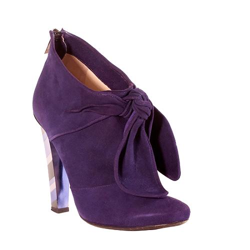 Jimmy Choo Suede Erica Knot Booties - Size 7 / 37