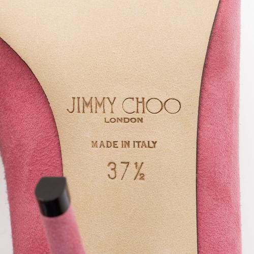 Jimmy Choo Suede Love 100 Pumps - Size 7.5 / 37.5