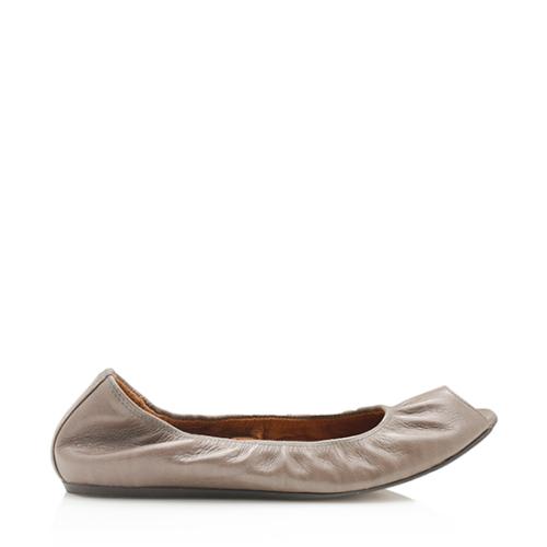 Lanvin Peep Toe Ballerina Flats - Size 7 / 37