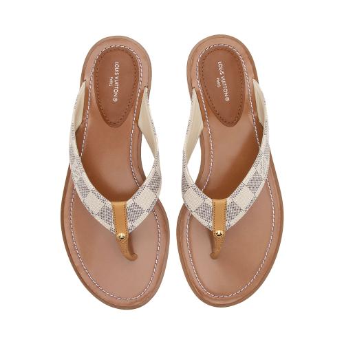 Louis Vuitton Damier Azur Thong Sandals - Neutrals Sandals, Shoes