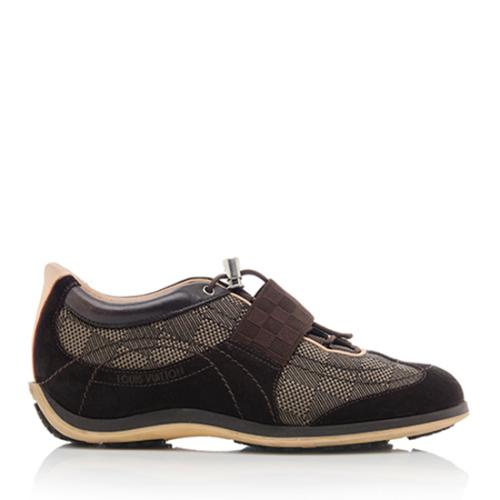 Louis Vuitton Damier Ebene Geant Chrono Sneakers - Size 6.5 / 36.5