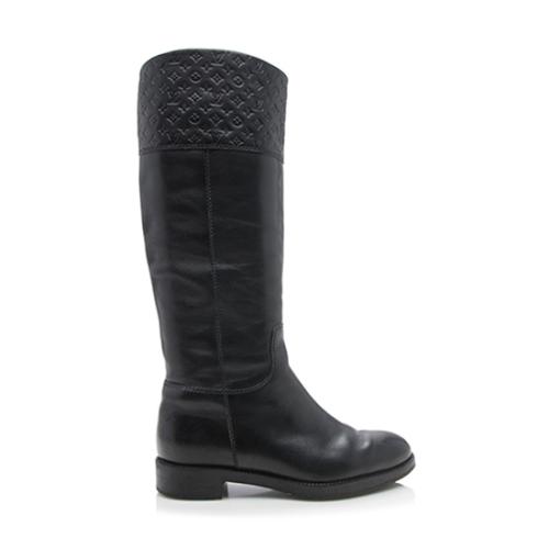 Louis Vuitton Leather Monogram Empreinte Boots - Size 6.5 / 36.5