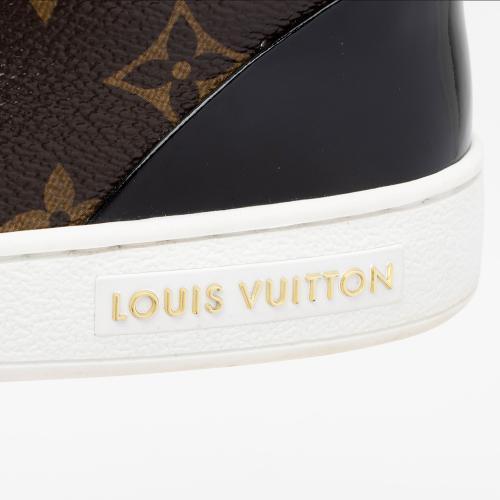 Louis Vuitton Monogram Canvas Patent Leather Front Row Sneakers - Size 8 / 38