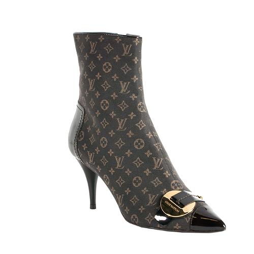 Louis Vuitton Monogram Mini Lin Brompton Ankle Boots - Size 7.5 / 37.5