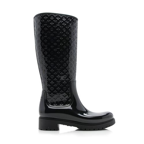 Louis Vuitton Monogram Patent Leather Rain Boots - Size 10 / 40