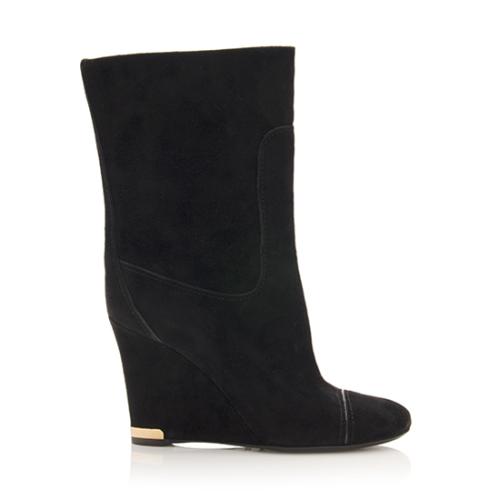 Louis Vuitton Suede Cate Mid-Calf Boots - Size 8.5 / 38.5