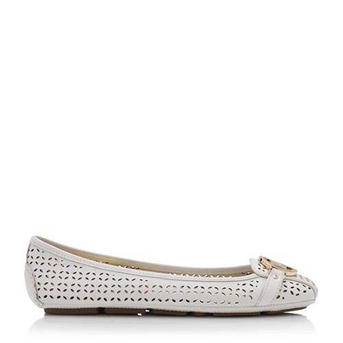 MICHAEL Michael Kors Perforated Fulton Moccasin Flats - Size 10