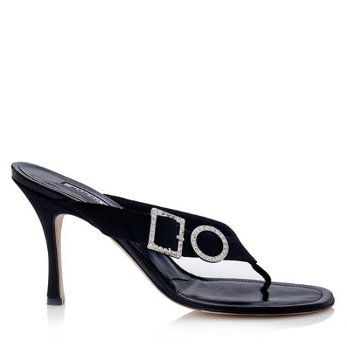 Manolo Blahnik Crystal Sandals - Size 10 / 40