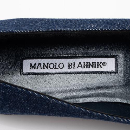 Manolo Blahnik Denim Flats - Size 10 / 40