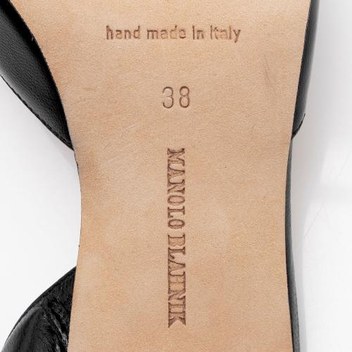 Manolo Blahnik Leather Carolyne Slingback Pumps - Size 8 / 38