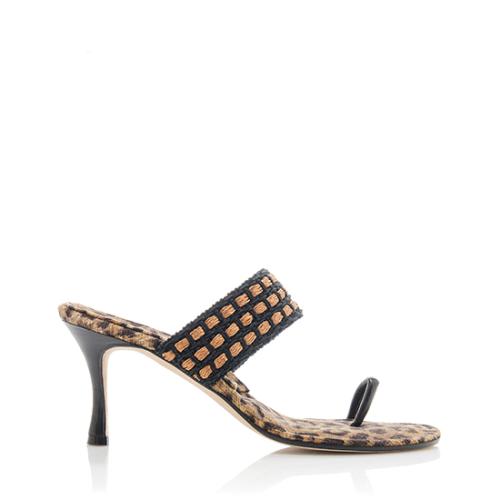 Manolo Blahnik Leopard Sandals - Size 6.5 / 36.5