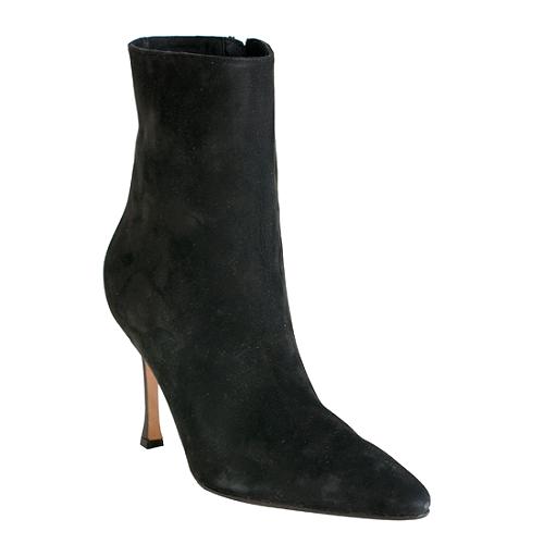 Manolo Blahnik Suede Ankle Boots - Size 10 / 40