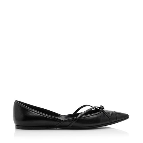 Prada Crossover Pointed Toe Flats - Size 9 / 39