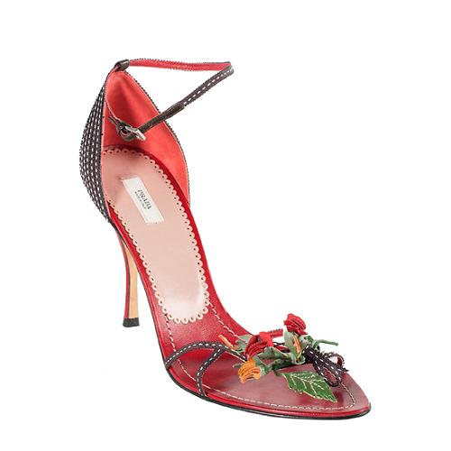 Prada Flower Vine Strappy Sandals - Size 10 / 40 | [Brand: id=3, name=Prada]  Shoes | Bag Borrow or Steal