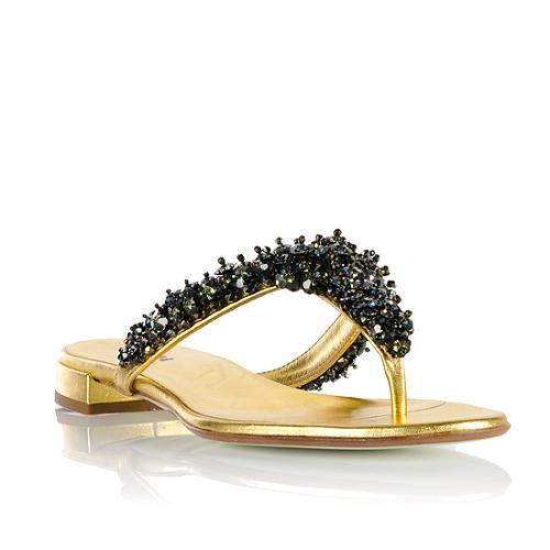 Prada Jeweled Sandals - Size 8 / 38