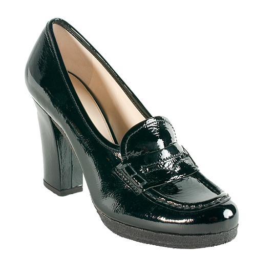 Prada Patent Leather Loafer Pumps - Size 8.5 / 38.5