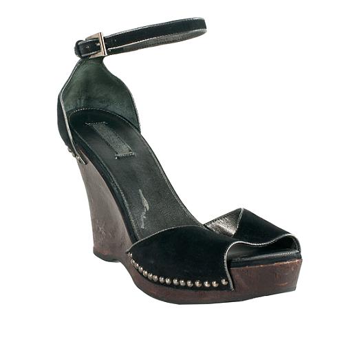 Prada Suede Clog Sandals - Size 7.5 / 37.5