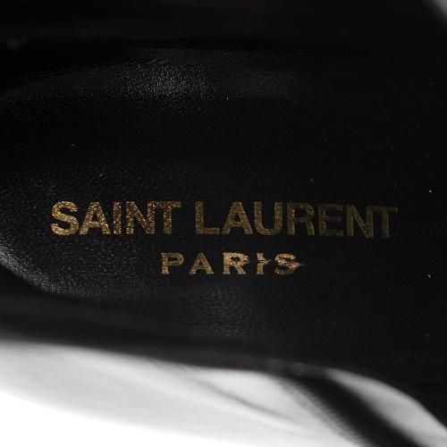 Saint Laurent Calfskin Cherry Platform Boots - Size 9 / 39