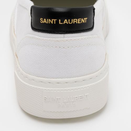 Saint Laurent Canvas Venice Slip On Sneakers - Size 8 / 38