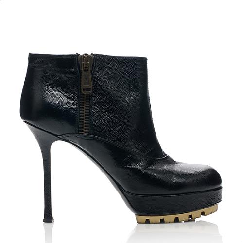 Saint Laurent Leather Booties - Size 6.5 / 36.5