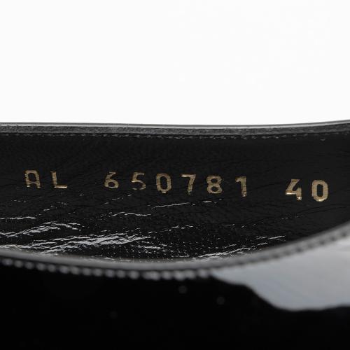 Saint Laurent Patent Leather Carole Slingback Pumps - Size 10 / 40