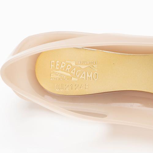 Salvatore Ferragamo PVC Jelly Bermuda Cutout Flats - Size 10 / 40