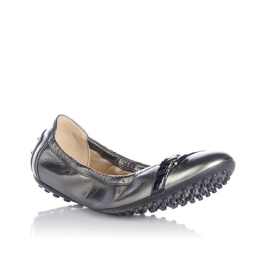Tods Leather Dee Buckle Ballerina Flats - Size 8.5 / 38.5
