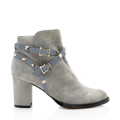 Valentino Leather Rockstud Booties - Size 6 / 36