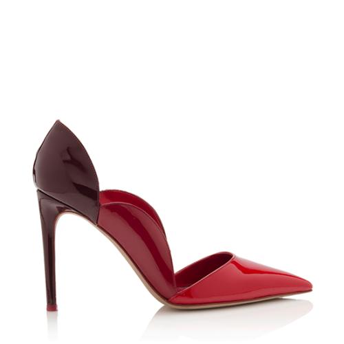 Valentino Patent Leather Rouge Absolute Scalloped Pumps - Size 7.5 / 37.5