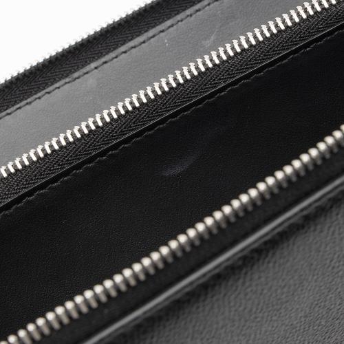 Burberry Embossed Leather Elmore Zip Around Wallet