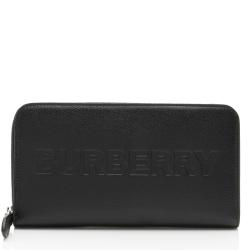 Burberry Embossed Calfskin Elmore Zip Around Wallet