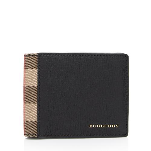 Burberry Calfskin House Check Bi-Fold Wallet, Burberry Small_Leather_Goods